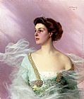 Vittorio Matteo Corcos Canvas Paintings - Portrait Of A Lady